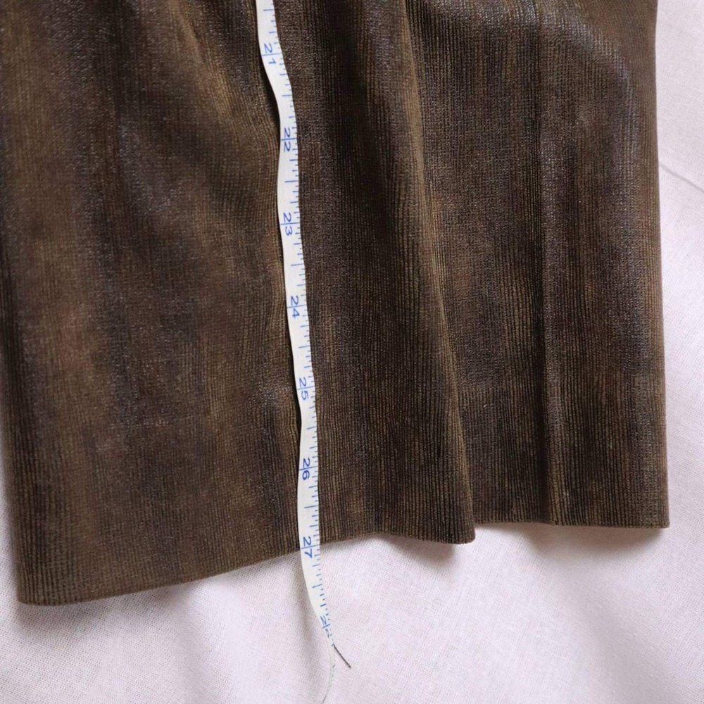 Giorgio Armani Le Collezioni Brown Coated Corduroy Pants Mens 38 Made in Italy - Picture 7 of 7